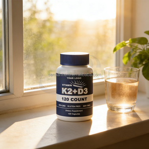 Suplementos de Marca Privada OEM, Cápsulas de Vitamina K2 y Vitamina D3, Calcio y Magnesio para Huesos Fuertes, Apoyo Inmunológico - Product Image 3