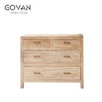 Armoires de rangement intérieures en bois massif de style scandinave de la série Nordic, 4 tiroirs pour les chambres à coucher, les salons, les hôtels commerciaux