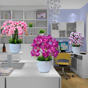 Plantas de Orquídeas <span class=keywords><strong>Artificiales</strong></span> de Alta Calidad en Maceta, Impresión 3D, Tacto Natural, <span class=keywords><strong>Flores</strong></span> de Orquídea Mariposa de PU - Product Image 6