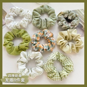 Offre Spéciale : Accessoires de Mode pour Cheveux Femme – Lot de 8 Chouchous Élastiques en Tissu Floral pour Filles - Product Image 4