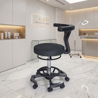 Tabouret ergonomique mobile réglable en hauteur avec fonction d'inclinaison, chaise de bureau pivotante pour position assise-debout, idéal pour le télétravail et les sièges actifs