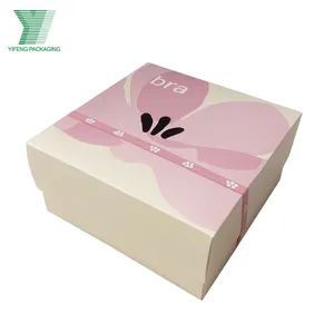 Luxe Retail Cadeau Bh Ondergoed Verzending Mailpakket Custom Logo Papieren Kleding Lingerie Verpakking Dozen Voor Vrouwen