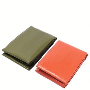 Impermeable Térmico con Capucha, Reflectante, de Aislamiento Térmico, Poncho de Emergencia de Aluminio Mylar para Supervivencia, con Logotipo Personalizado - Product Image 2