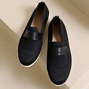 Mocasines ligeros de punto para mujer, zapatos planos con diseño hueco, calzado de señora con punta cuadrada, personalizables con logo. - Product Image 5