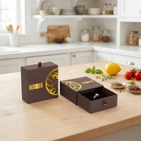 Boîte coulissante à ruban personnalisée avec logo, luxueuse, écologique et recyclable