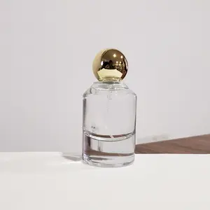 Flacon de luxe en verre personnalisé de 50ml, 1 pièce, bouteille ronde de parfum, meilleure qualité