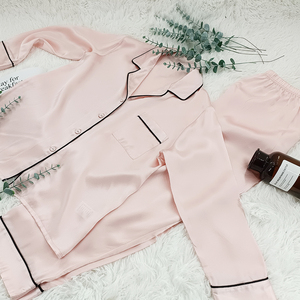 2024 Conjunto ajustado a medida 100% Pijamas de mujer de seda, conjunto de pijamas de mujer de seda suave de alta calidad - Product Image 6