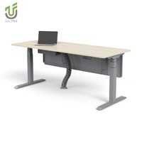 Bureau debout extra large électrique à double moteur IULTRA pour 2 utilisateurs Option de panneau de confidentialité moderne pour une efficacité accrue du coworking