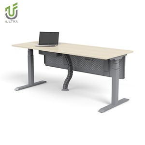 Iultra động cơ kép điện cực rộng bàn đứng cho 2 người dùng tùy chọn Bảng điều khiển riêng tư hiện đại để tăng hiệu quả hợp tác làm việc - Product Image 1