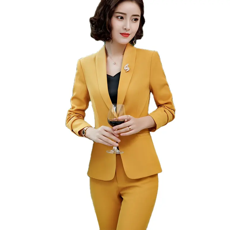 Suit coat shawl collar straight and smooth formal coat office women's uniform design suitable for women's business work clothes