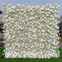 Chemin de table moderne en soie avec roses artificielles, décoration pour arche de mariage, cadeau pour la fête des mères