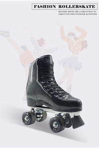 Adultes Sports de plein air Tailles fixes Patins à roulettes à 4 roues Semelle extérieure en PVC Patins à roulettes quadruples - Product Image 2