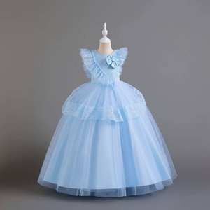 Robe de princesse de mariage blanche élégante et moelleuse pour filles, robe de fête de 12e anniversaire pour enfants - Product Image 4