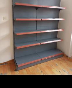 Étagère de supermarché en métal légère en forme de L, double face, norme américaine, avec étagères solides et panneau arrière - Product Image 5