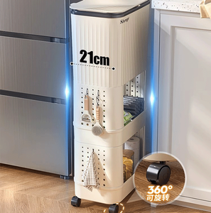 Cubos de <span class=keywords><strong>basura</strong></span> de <span class=keywords><strong>reciclaje</strong></span> de doble capa de tres capas <span class=keywords><strong>Cubo</strong></span> de almacenamiento de cocina con ruedas de tapa <span class=keywords><strong>Cubo</strong></span> de <span class=keywords><strong>basura</strong></span> de compost <span class=keywords><strong>vertical</strong></span> de plástico PP - Product Image 5