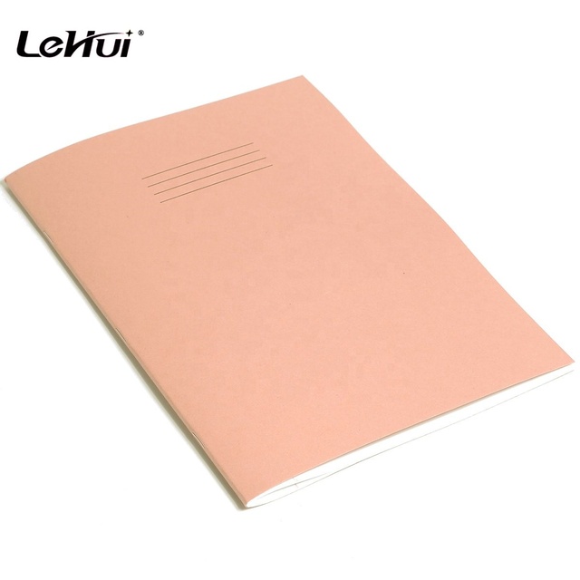 Lehui Factory Cheap Primary School Notebooks Paper Pink A4 Size 80 Pages Lined Exercise Book for School Kids