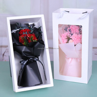 Bouquet de fleurs naturelles préservées de haute qualité, œillets de couleurs mélangées, mini-bouquet de fleurs séchées pour cadeau de fête des Mères