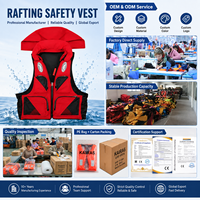 Gilet de sauvetage professionnel pour rafting en eaux vives, 600D Oxford, haute flottabilité, équipement réglable pour les sports nautiques commerciaux