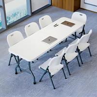 Tables d'extérieur Table blanche portable Banquet Traiteur BBQ Camping Pique-Nique Chaises et tables pliables en plastique pour événements