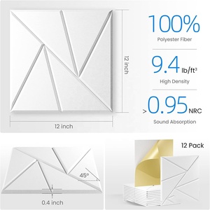 <span class=keywords><strong>Pannelli</strong></span> Acustici in Poliestere Decorativi Fonoassorbenti Moderni Deconstructivistici Personalizzati Woxin - Product Image 4