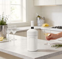 Seau à vin isotherme, Emode, en acier inoxydable à double paroi, pour refroidir les bouteilles de vin blanc, champagne et bière
