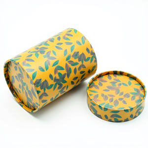 Custom CMYK Printed Biodegradable Recycled Materials Rigid Cardboard Cylinder Tube Box with <b>Sponge</b> Lining for Clothing Packaging - Product Image 5