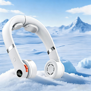 OEM ODM Custom <b>Mini</b> Neck <b>Fan</b> 2400Mah Rechargeable, Portable Hands Free Cooling <b>Fan</b>, Factory Wholesale Sport Style for Outdoor - Product Image 1