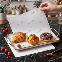 Papier d'emballage alimentaire personnalisé, feuilles de cire imperméables jetables, papier d'emballage résistant à l'huile pour hamburgers, sandwichs, plats à emporter