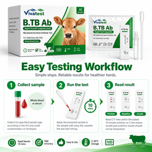 Kit per Test Rapido Anticorpi Tuberosi Bovina, Rilevamento Mycobacterium Bovis BTB per Bovini, Screening Veterinario per Allevamenti ISO/CE - Product Image 3