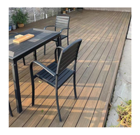 Dalles de terrasse extérieures modernes en composite bois-plastique, étanches, aspect teck brossé, co-extrusion, pour jardin et terrasse