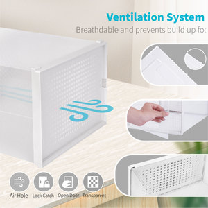 Bán Buôn PP + ABS Cao Chất Lượng Rõ Ràng Nhựa Stackable Lưu Trữ Trong Suốt Hộp Giày Rõ Ràng Với Nắp - Product Image 2