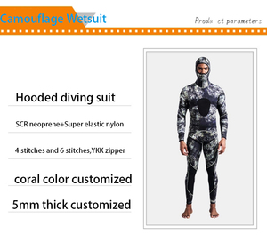 <span class=keywords><strong>Combinaison</strong></span> de camouflage décontractée pour femmes, taille L 5mm, tenue de natation à fermeture éclair, manteau OEM, 1mm - Product Image 3