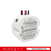 Driver LED Ultra Compact Rond 5-en-1 Dimmable 3-42V 15W à Courant Multi-Sortie Optionnel