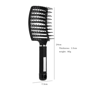 Outil de coiffure <span class=keywords><strong>brosse</strong></span> à cheveux personnalisée en plastique et nylon de couleur <span class=keywords><strong>brosse</strong></span> dépilatoire à évent en arc pour un séchage plus rapide peigne à cheveux - Product Image 4