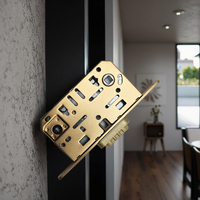 Serrure de porte magnétique silencieuse Yige Factory Direct Golden 9650, corps en acier inoxydable, finition argent poli, durable, pour porte intérieure
