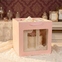 Sac cadeau carré en carton blanc avec fenêtre transparente en PVC, idéal pour la fête des enseignants et les anniversaires - Fabricant