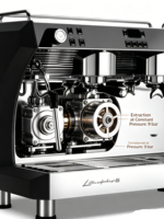 Professionelle Espressomaschine mit Doppelboiler, 2 Brühgruppen, Halbautomatisch, 9 Bar Druck, 5,25L Boilerkapazität, Plug-and-Play, Einfache Reinigung