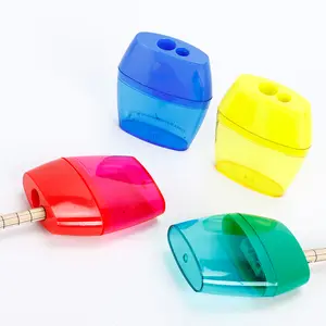 Manual Colorful Big Holes Lid Portable School Office Sharpener Flip Top Pencil Sharpener