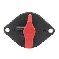HaoRui HR Remplace la série TR, interrupteur de déconnexion de batterie principal 48V 500A 4 pôles DPST étanche IP67/IP69K à bouton rouge, argenté