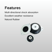 Support anti-vibrations en caoutchouc naturel, amortisseur de chocs, isolateur de vibrations pour véhicule marin, générateur, compresseur d'air, ventilateur, pompe à eau