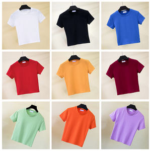 T-shirt Court d'Été Y2K Sexy en Coton Respirant de Haute Qualité pour Femme - Product Image 4