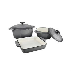 Casseroles et poêles en <span class=keywords><strong>fonte</strong></span> de haute qualité, antiadhésives, avec boîte en bois - Product Image 5
