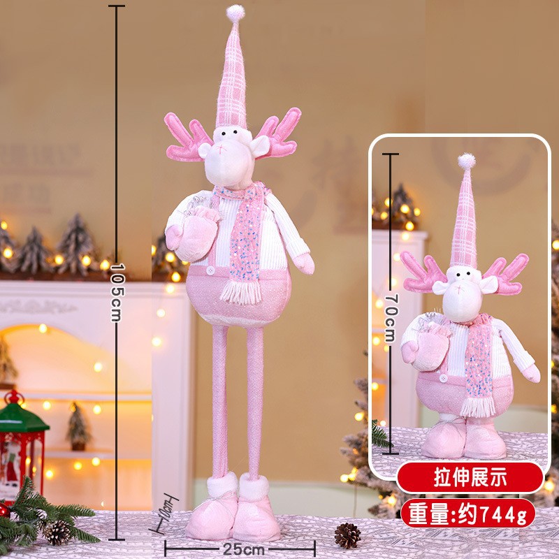 Ciervo telescópico grande rosa de 105 cm