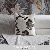 Housse de coussin décorative RUIYI moderne carrée, écologique, taille personnalisable, avec fermeture éclair dissimulée, pour canapé et maison