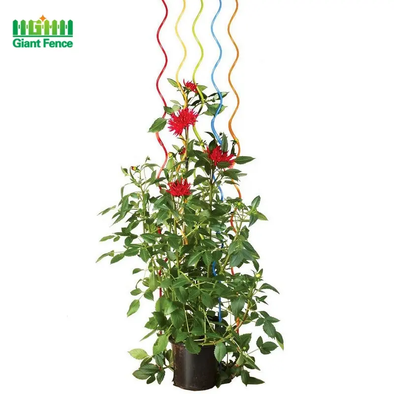 Durable Robust Q195 Galvanized Spiral Stake Colorful Coated Loop Tie Wire Tomato Plant Growing Support Electro Annealed Welded