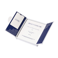 Caja de Regalo Magnética Personalizada para Perfume, Forro Interior Azul Marino, Impresión de Logotipo Personalizado, Caja Magnética para Perfume Sólido, Empaque para Fragancias