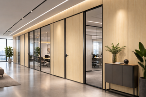 Aluminum Wood <strong>Partition</strong> <strong>Wall</strong> Panels for Commercial OEM | Home Office Modern Modular <strong>Partition</strong> <strong>Wall</strong> - Product Image 5