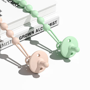 Cadena de chupete de bebé de diseño de una pieza duradera Fácil de usar Silicona suave, <span class=keywords><strong>Clip</strong></span> de chupete no tóxico y sin BPA - Product Image 5