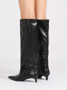 1039-1 <span class=keywords><strong>Stivali</strong></span> al Ginocchio alla Moda <span class=keywords><strong>con</strong></span> <span class=keywords><strong>Tacco</strong></span> a Spillo Basso e Punta Sfilata, Gambale <span class=keywords><strong>Largo</strong></span>, <span class=keywords><strong>Stivali</strong></span> da Donna <span class=keywords><strong>con</strong></span> <span class=keywords><strong>Tacco</strong></span> Comodi per Autunno/Inverno - Product Image 6