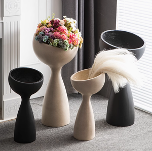 <span class=keywords><strong>Maceta</strong></span> creativa de arcilla de magnesio alta de cintura <span class=keywords><strong>pequeña</strong></span> de pie alto - Product Image 5